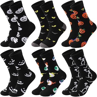 Funny Halloween Socks Men Crew Cotton Halloween Socks Novelty Gift