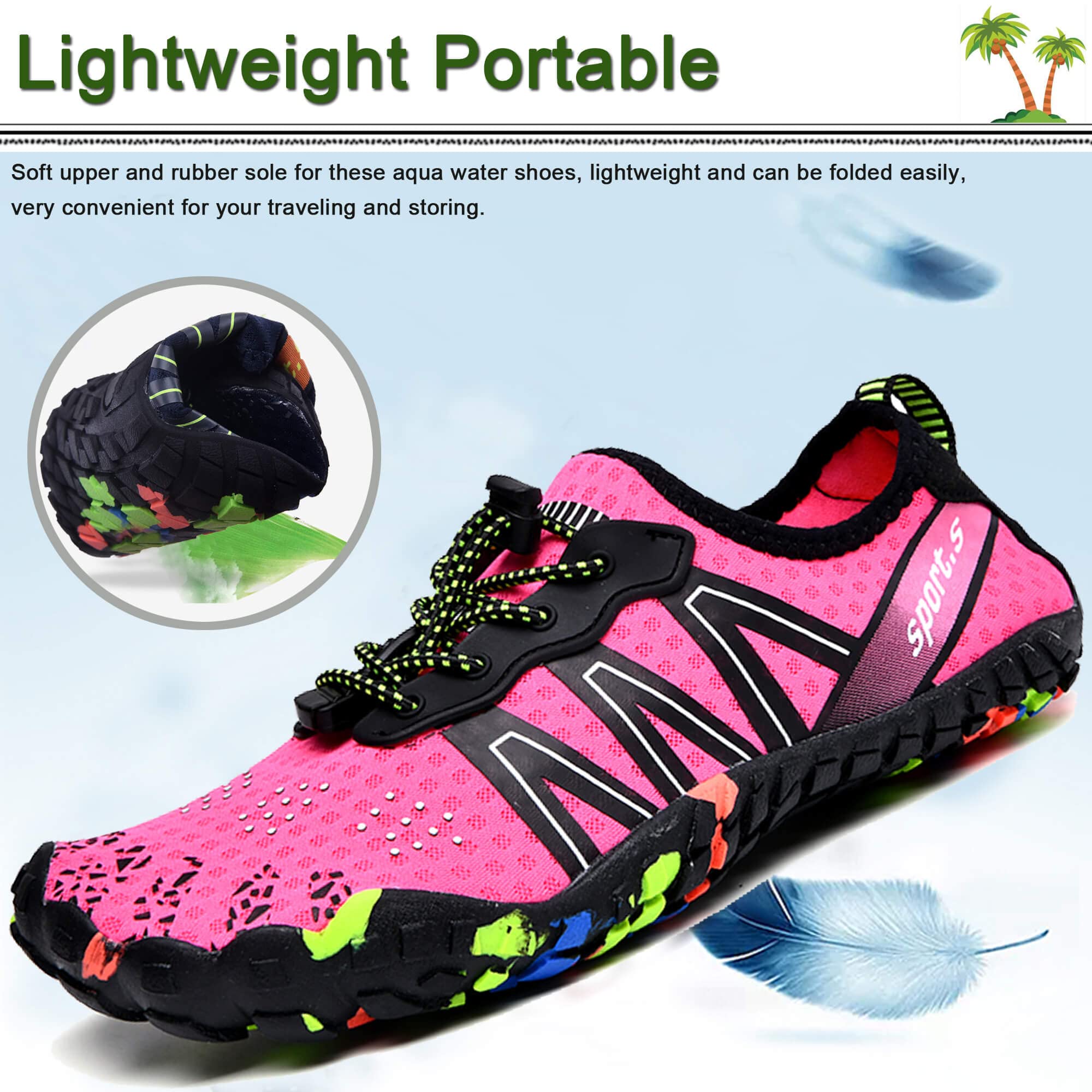 Scarpe da Acqua Scarpe da Spiaggia da Uomo Donna Scarpe da Surf a Piedi Nudi Quick Dry Scarpe da Mare da Donna Leggero Unisex Sport Diving Scarpe da Piscina