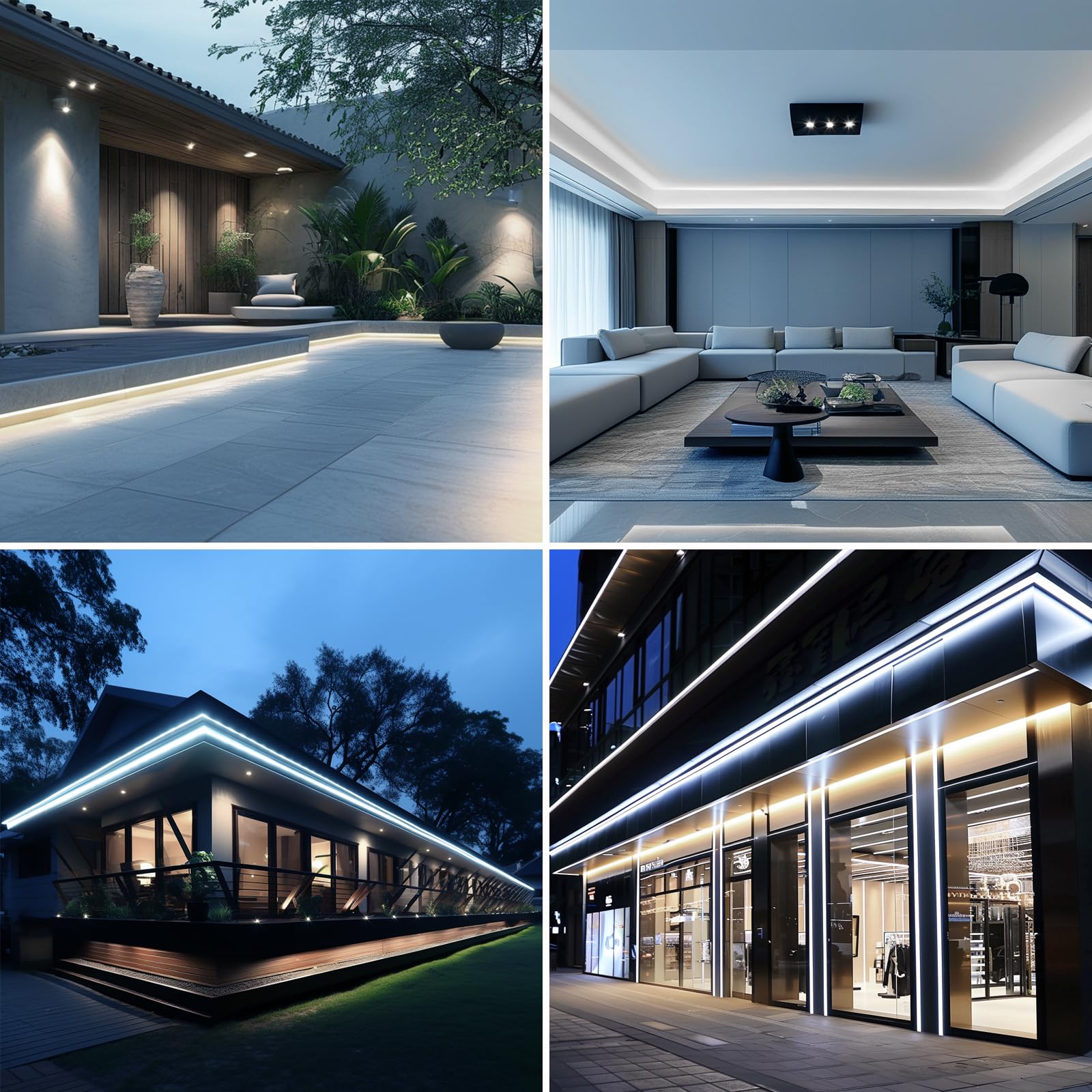 BENLUN Striscia LED COB 230V Esterno Trasparente Impermeabile IP65 20 Metri | 6000K Bianco Freddo Luci LED 220V 200W 480LEDs/M CRI 90+ con Raddrizzatore per Cortile, Giardino, Salotti, Spazi Esterni