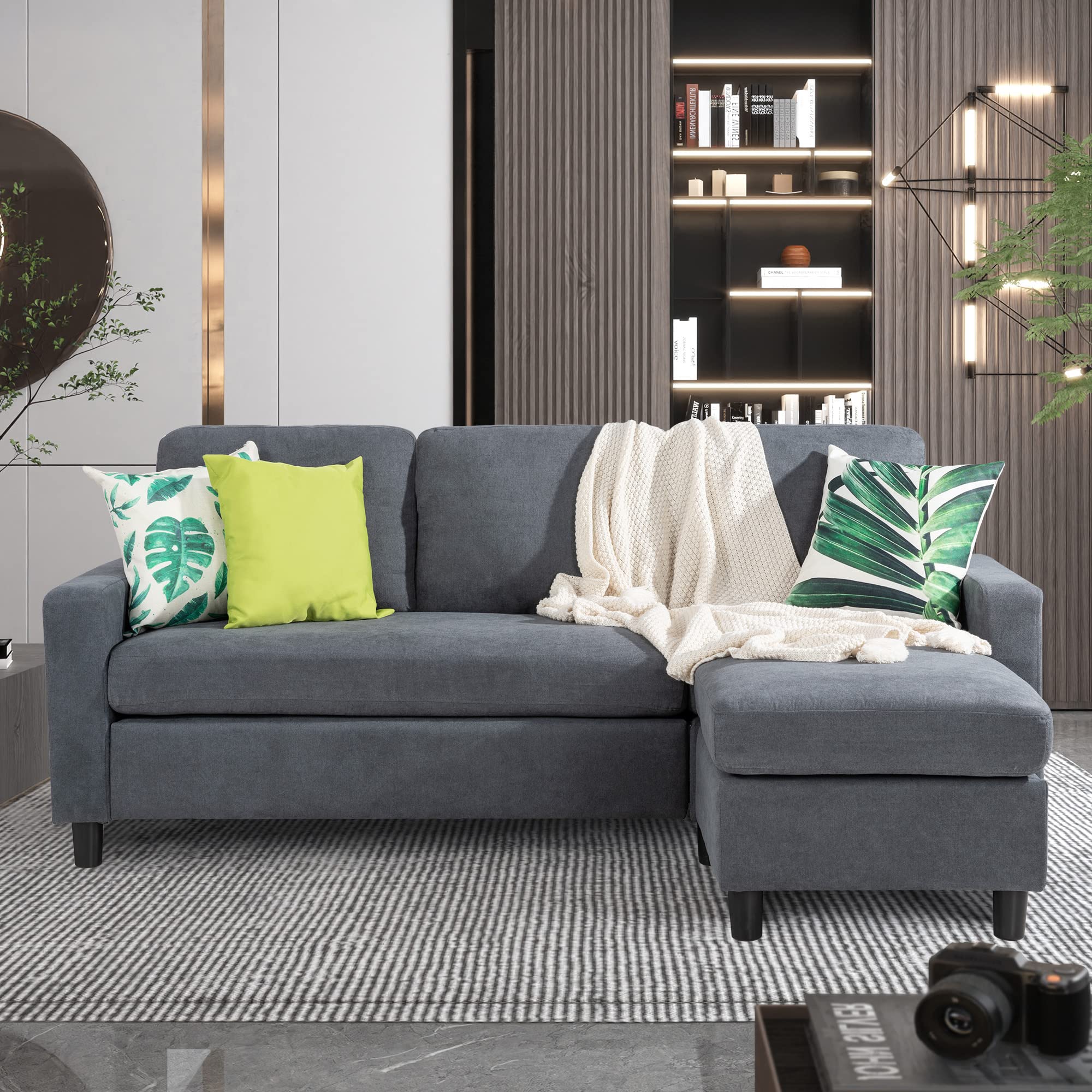 Buy JY QAQA Convertible Sectional Sofa Couch with Chaise Modern Linen
