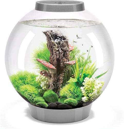Miniatura 35 de biOrb Acuario clásico 60 acrílico de 16 galones con luces LED multicolor controladas a distancia, tanque moderno para exhibición de mesa, plateado