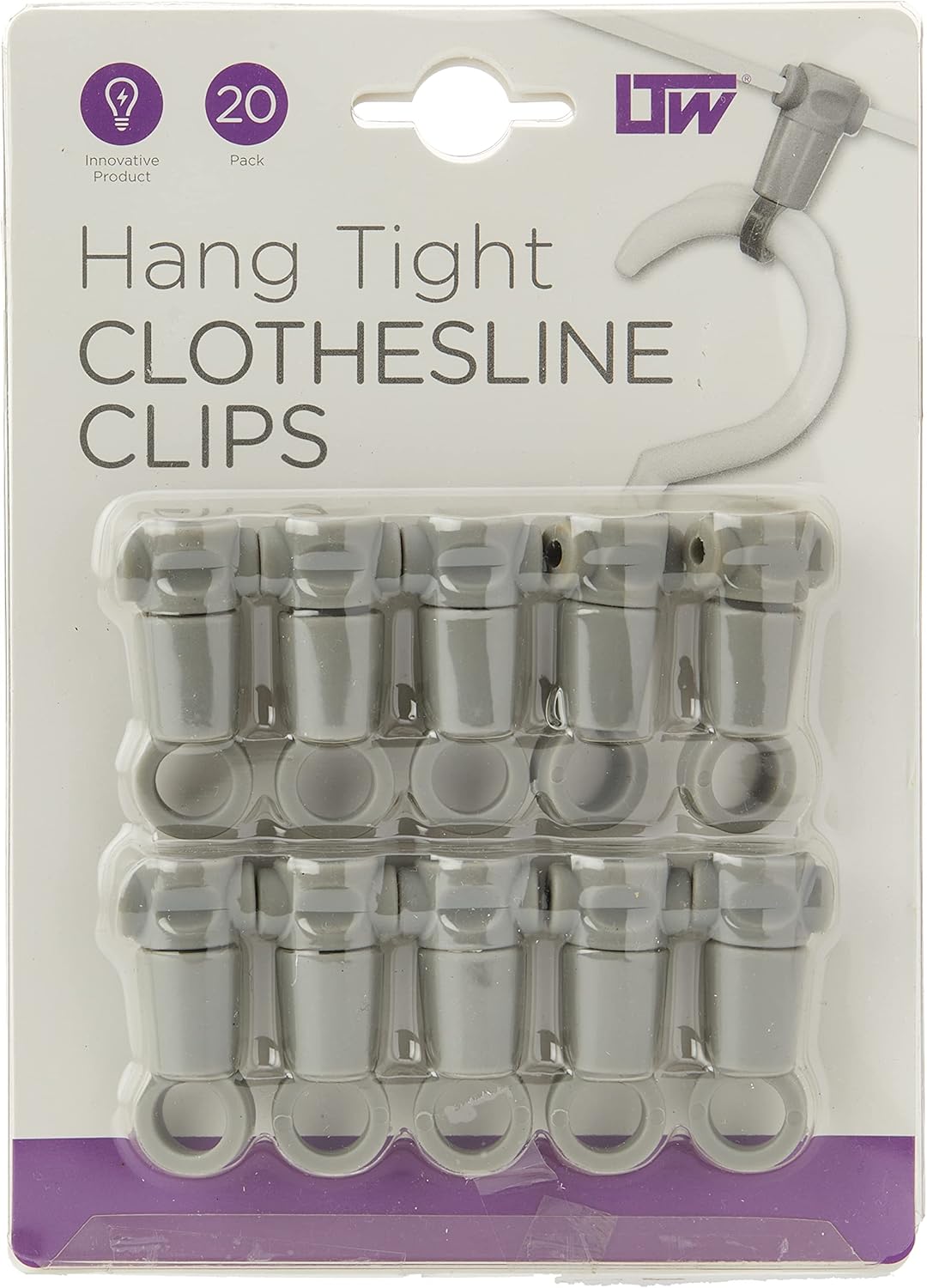 L.T. Williams 30200 Plastic Hang Tight Clothesline Clips PK20 Amazon