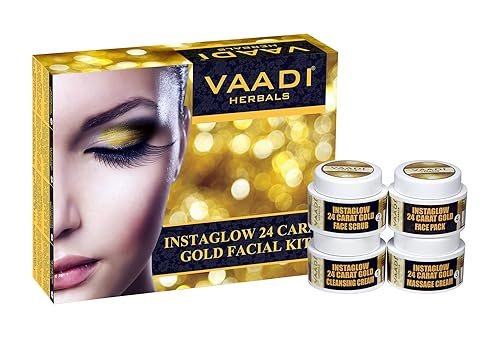 Miniatura 2 de Kit facial – Kit facial dorado con hojas de oro de 24 quilates, aceite de caléndula y germen de trigo, extracto de cáscara de limón – ★ TODO Natural