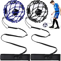 Vista 11 de TOBWOLF Football Kick Trainer, Soccer Return Trainer Net Fits Ball Size 3, 4, 5, Hands-Free Soccer Kick Throw Training Aid