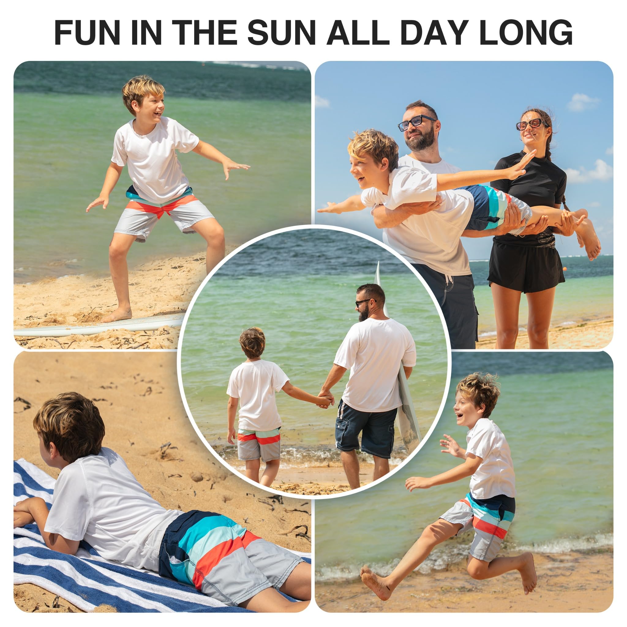 Kanu Surf Specter Quick Dry UPF 50+ Beach Swim Trunk Costume a Pantaloncino Bambini e Ragazzi