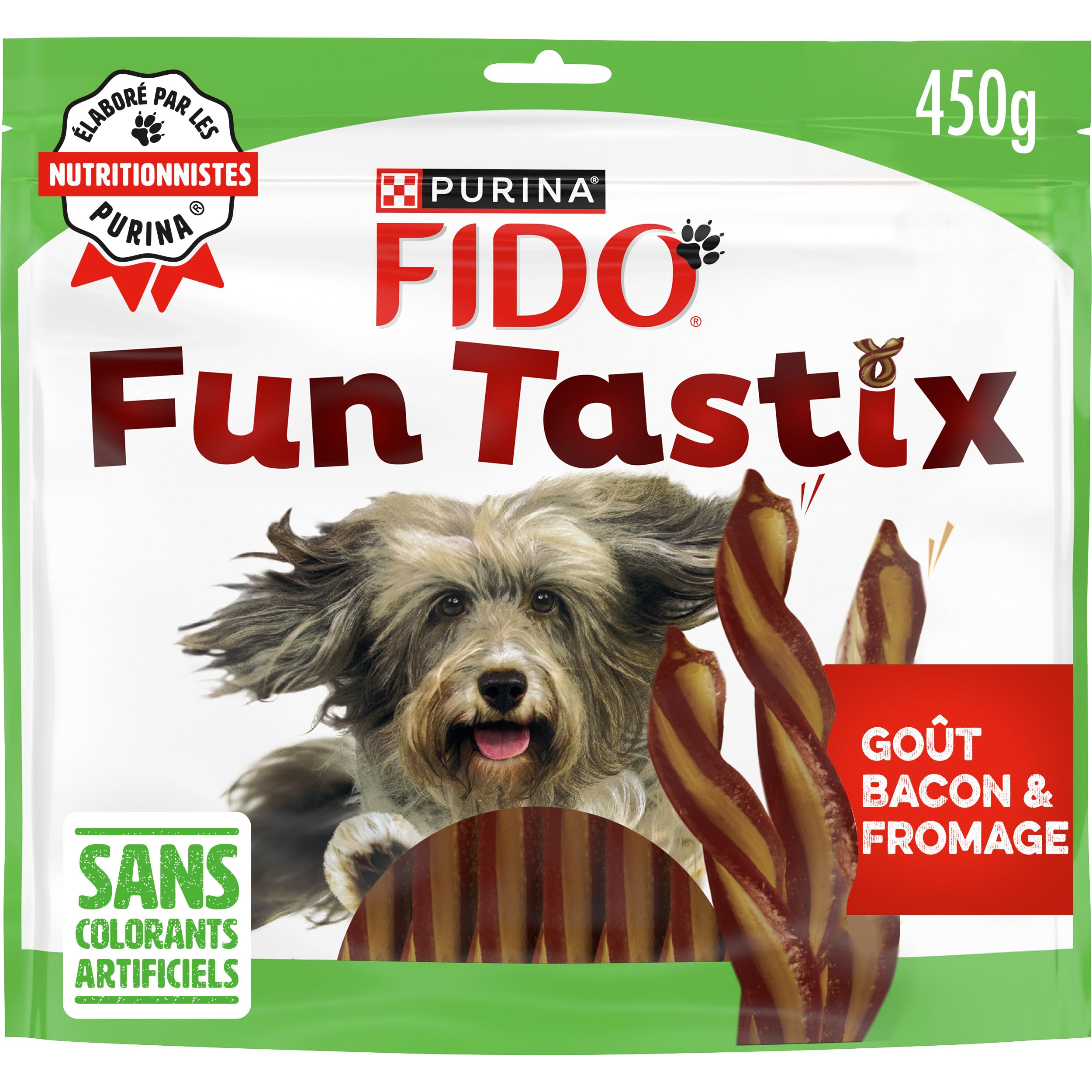Friandises pour chien FIDO FUNTASTIX pour combler les petits creux du chien adulte