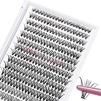 Vista 22 de 280 Piezas Pestañas Individuales 30D Clusters de Pestañas Mixtas Estilo Diablo Pestañas que Parecen Extensiones de Pestañas Pestañas Wispy Pestañas