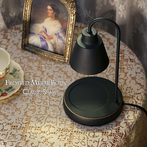 Miniatura 3 de Softanzi Lámpara calentadora de velas para velas perfumadas en tarro con temporizador, calentador de café aplicado, soporte superior hacia abajo,