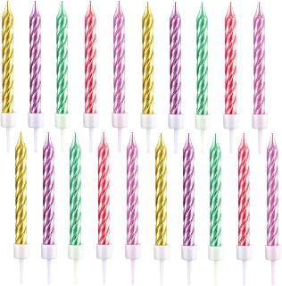 Candela Numero 50 Oro + 6 Candeline A Bastoncino - Decorazione Torta Compleanno