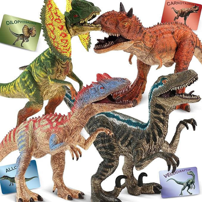 Freies Inhalt für Alle im neuesten Jurassic World-Spiel angeboten - schnell losgehen! 7 81kKB9Id0vL. AC SX679 4 PCS Big Dinosaur Toys for Kids 3-5 Realistic Dinosaur Figures with Learning Cards & Movable Parts- Jumbo Dino Toys for Kids 5-7 Ideal Gift for Toddlers Boys Girls Ages 3+