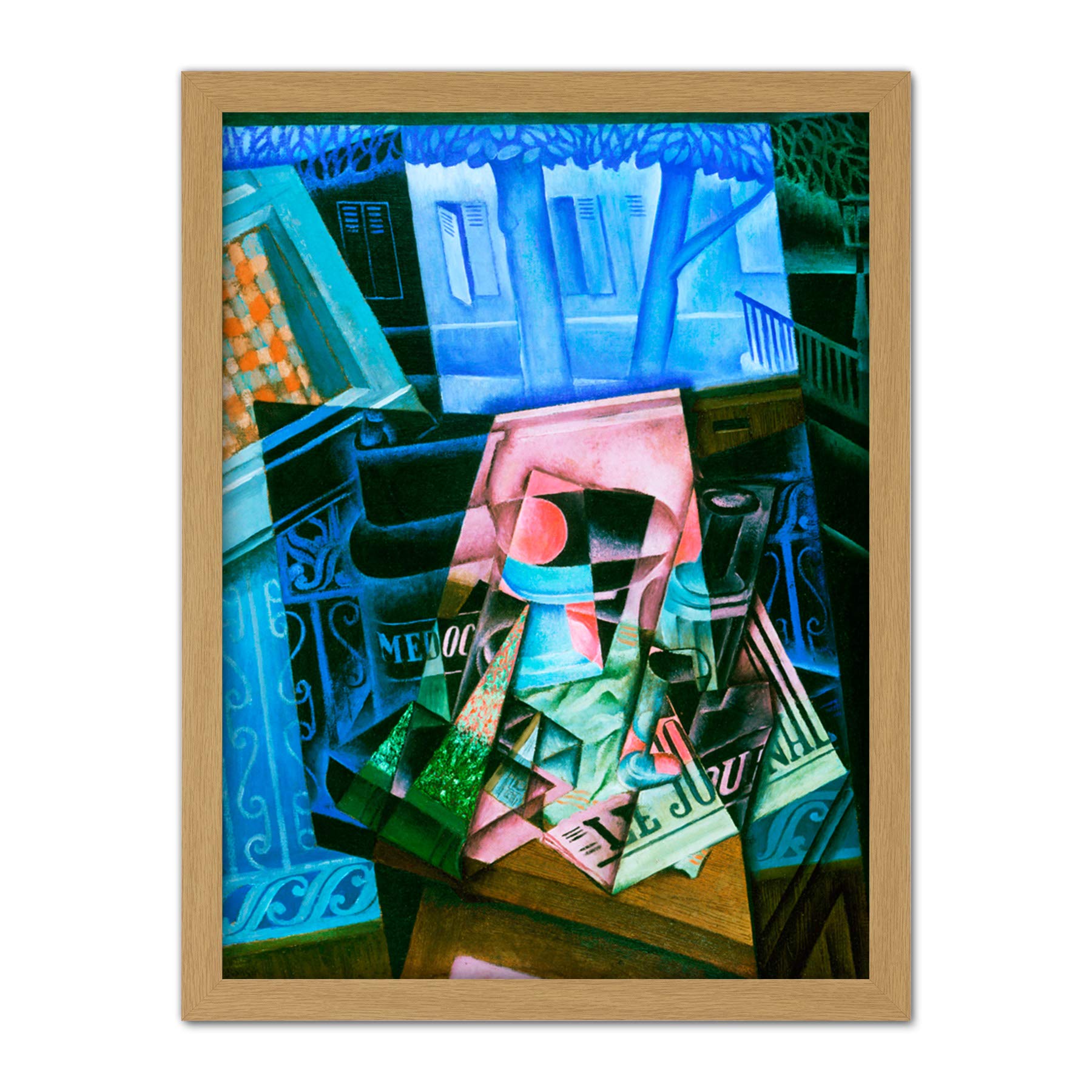 Juan Gris Still Life Before An Open Window Large Framed Art Print Poster Wall Decor 18x24