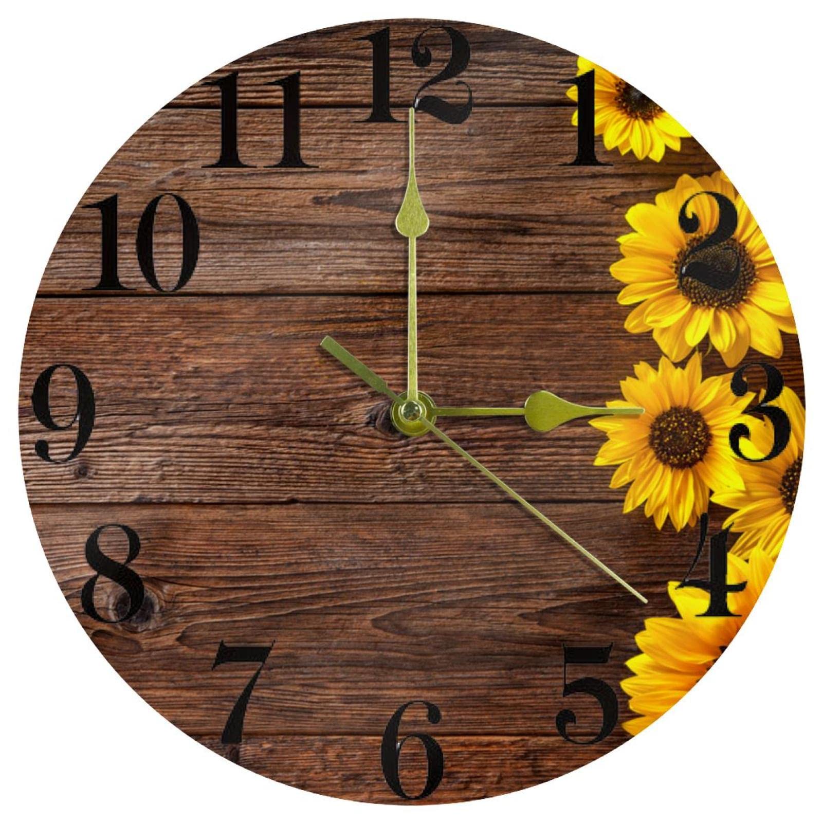 Horloge tournesol murale silencieuse pour réchauffer l'atmosphère de votre maison en été