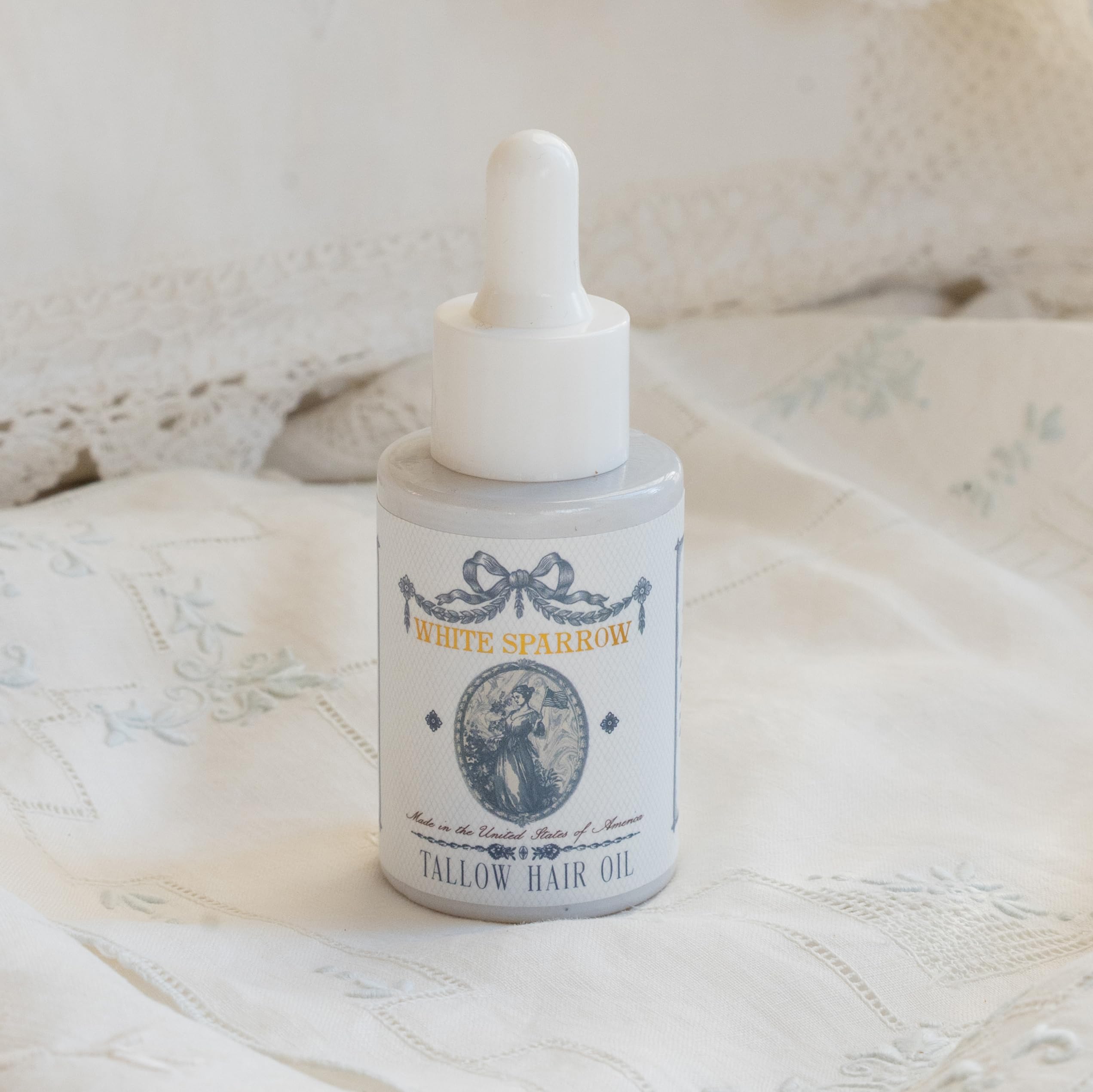Tallow Hair Oil, Natural Scalp and Hair Moisturizer, Grass Fed Beef Tallow, Supports Healthy Hair Growth, Restores Dry Brittle Hair, No Synthetic Fragrance, Made in USA