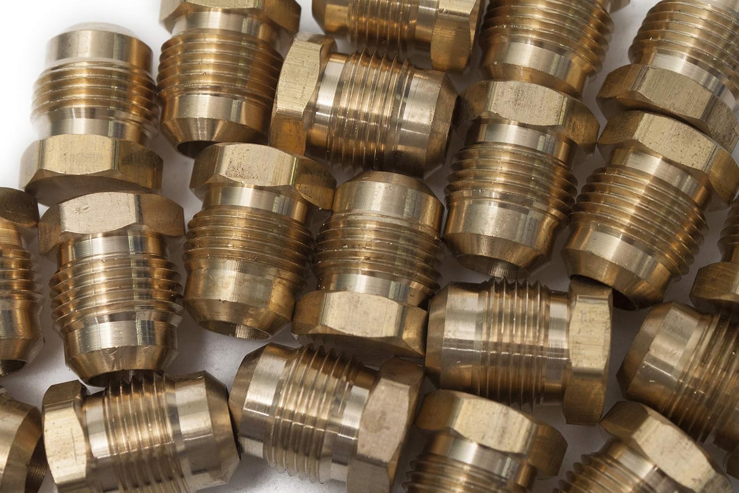 LTWFITTING Brass 45 Degree Flare 1/2" OD Plug, Brass Flare Tube Fitting(Pack of 200)