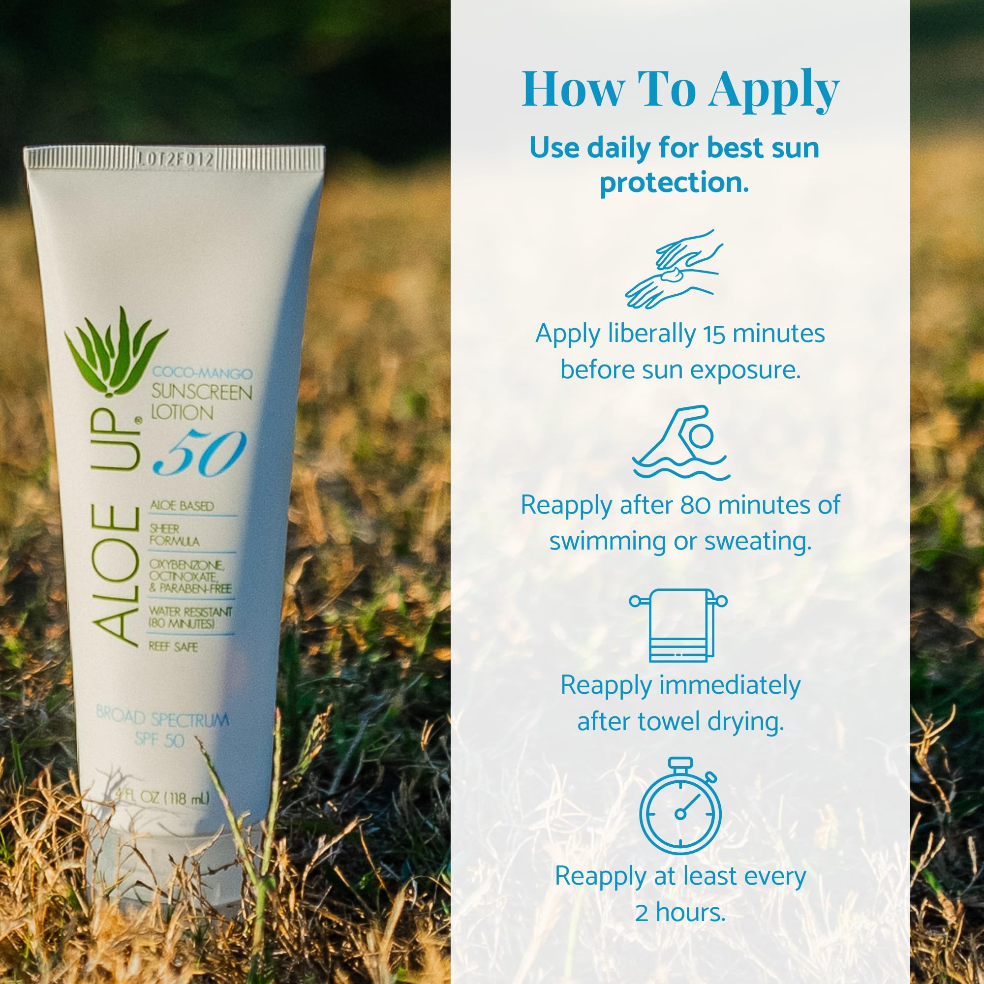 Aloe Up Sun & Skin Care Products Unisexe Blanc Collection SPF 50 Lotion