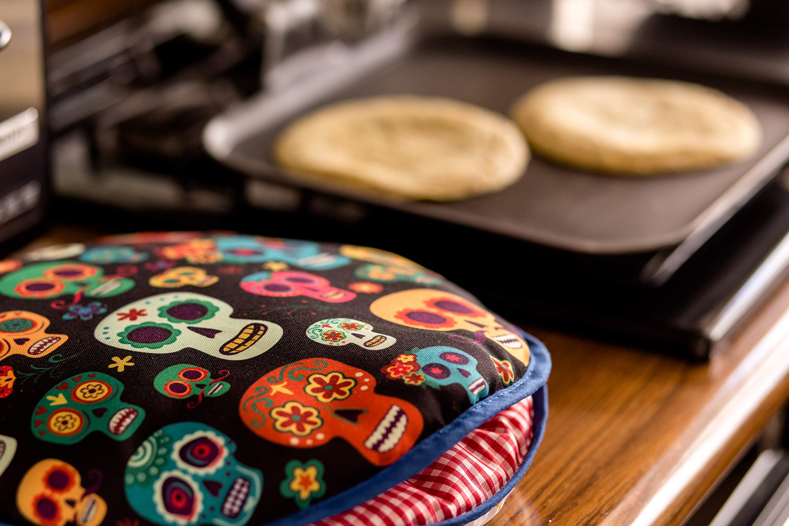Aquecedor De Tortilha M&R 25cm - Mantém Tortilhas Quentes Por 1 Hora, Micro-ondas