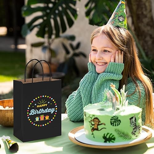 Miniatura 141 de MESHA Bolsas de papel grandes de 10 x 5 x 13 pulgadas, bolsas de papel kraft para compras con asas, paquete de 50 bolsas de regalo grandes, bolsas