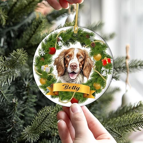 Miniatura 40 de Adornos personalizados para perro para árbol de Navidad 2024, adorno de Navidad personalizado para perros con nombre, regalos de decoración de árbol