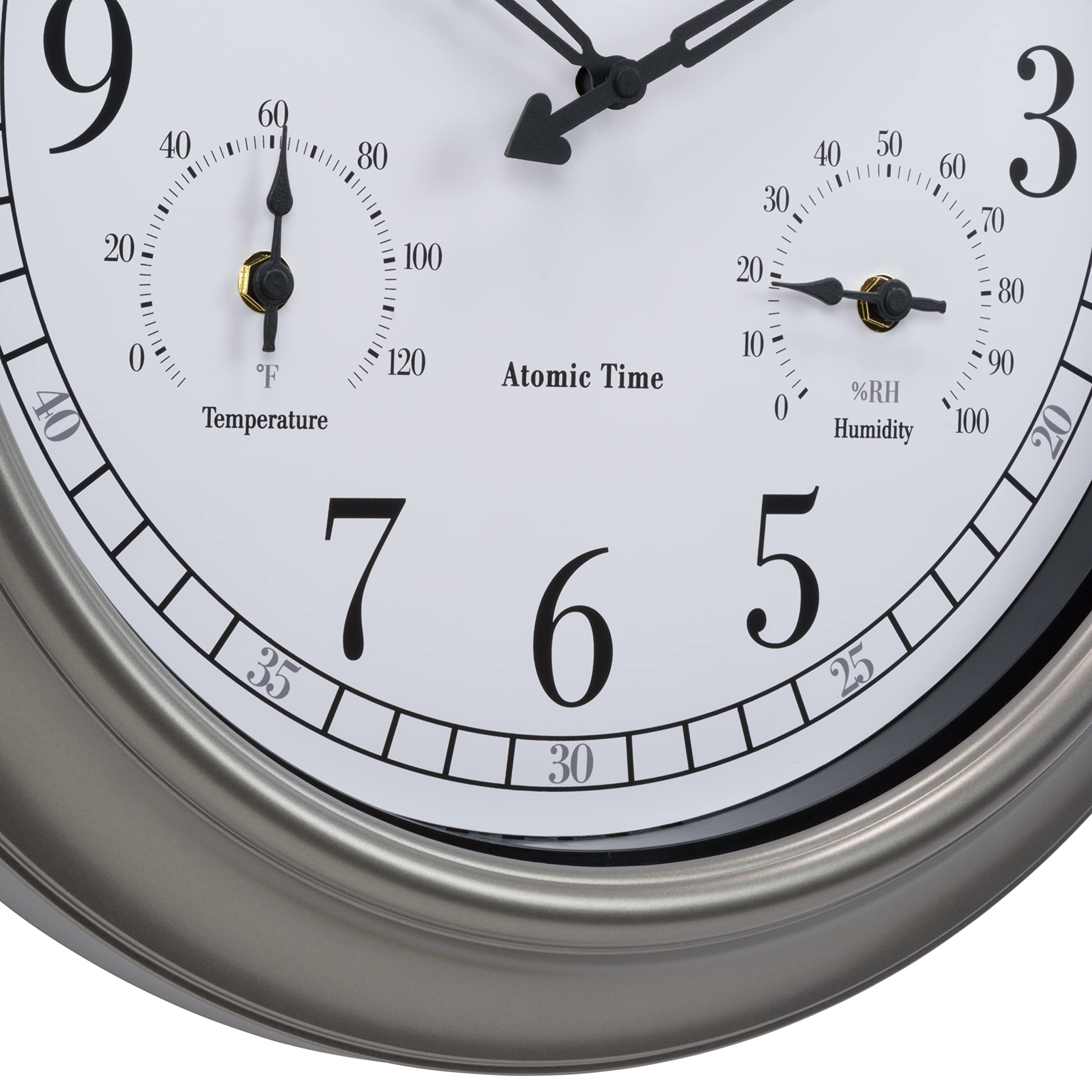 La Crosse Technology 404-00237-INT 18" Atomic Outdoor Clock with Thermometer & Hygrometer