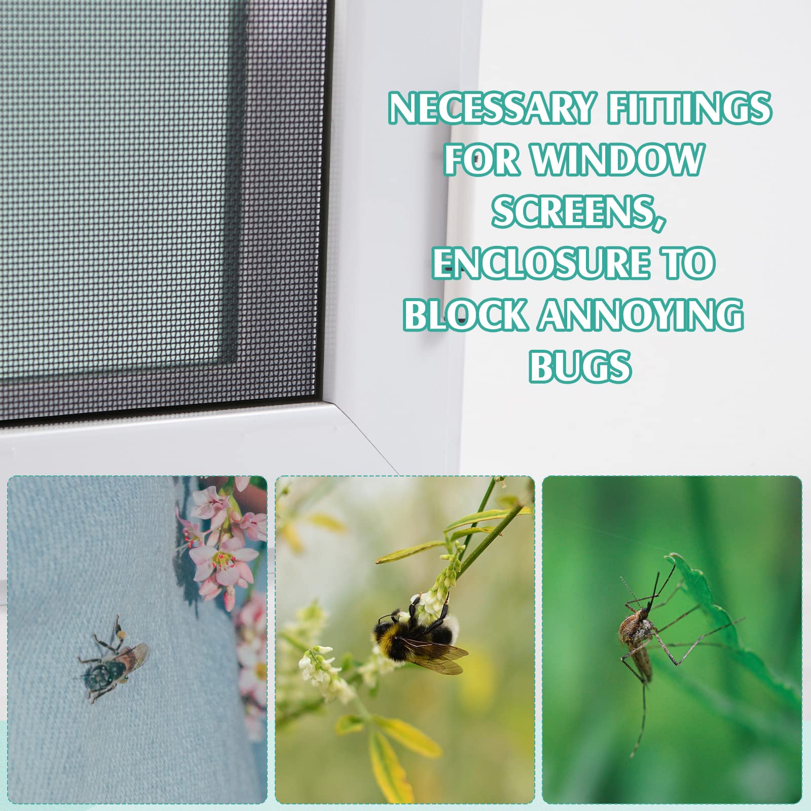 Yaomiao 0.29'' Width Flat Screen Spline Black Vinyl Screen Spline