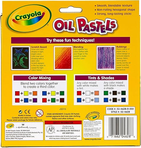 Miniatura 5 de Crayolas Oil Pastels caja de 16 1-set 1 paquete