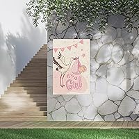 Vista 8 de INNORU Bandera de jardín con texto en inglés "It's a Girl", letrero de fiesta de revelación de género, letrero de bienvenida para baby shower