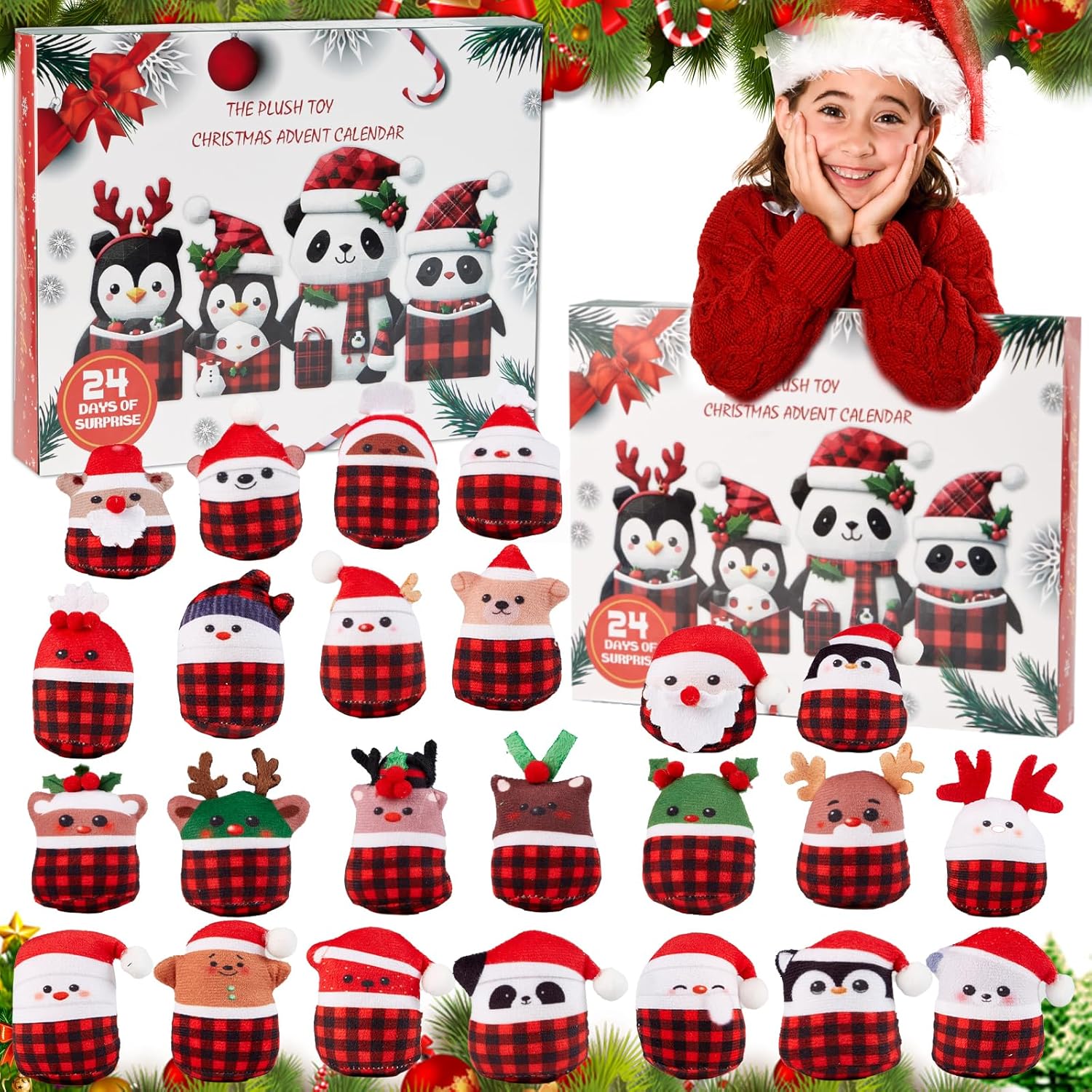 Christmas Plush Advent Calendar 2025 Collection - 24 Unique Surprises to Brighten Each Day