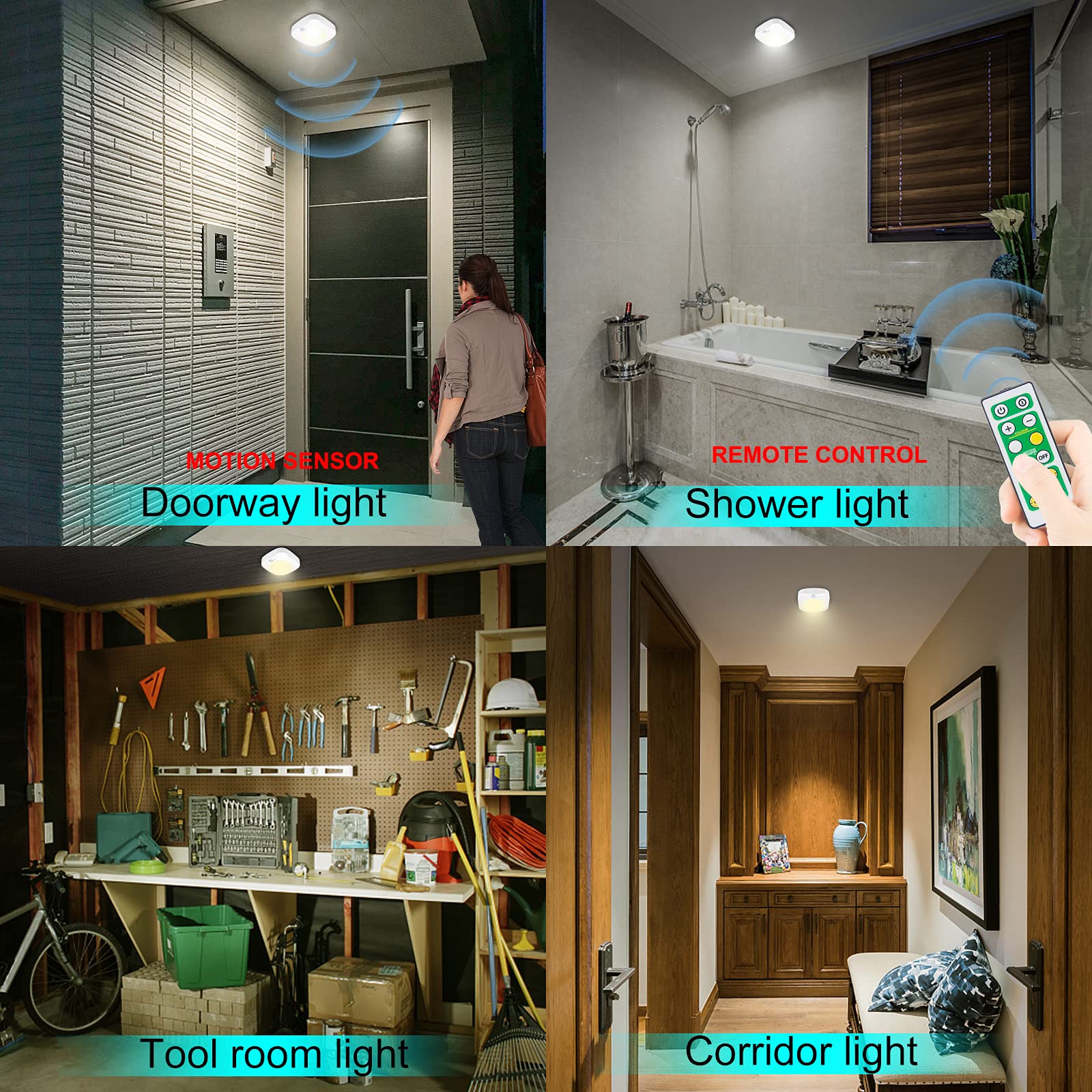 Indoor Motion Sensor Light,Battery Operated LED Night Light, Automatic