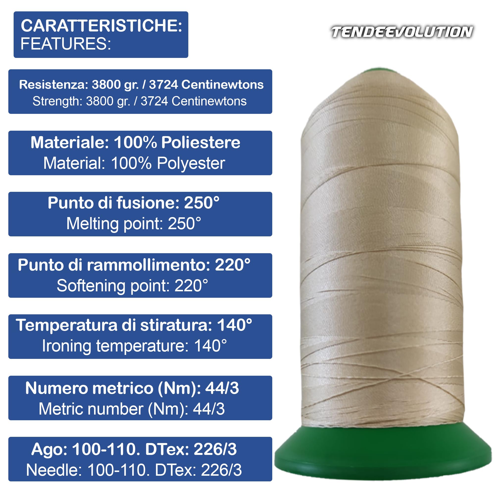 Fil Pour Machine à Coudre Fil 100% Polyester, Bobine De 3500 Mètres En Différents Couleurs. Fil à Coudre Tenace Et Résistant. Fil à Coudre Pour Stores