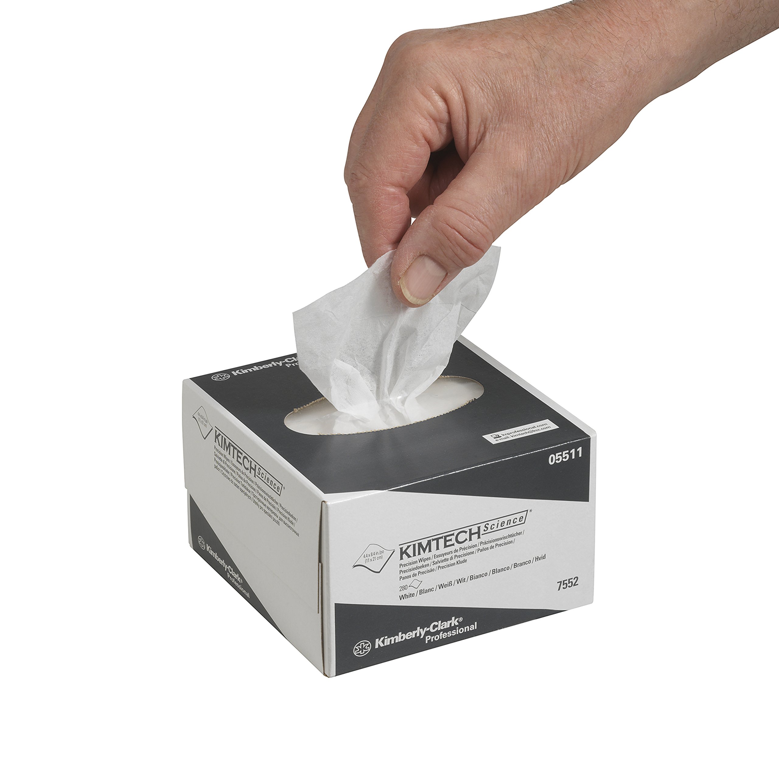 Essuyeurs de précision Kimtech Science 7552 - 30 boîtes distributrices de 286 essuyeurs blancs petit format, 1 épaisseur = 8 580 formats
