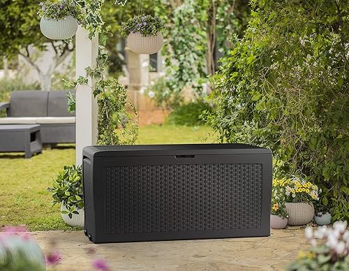 giordano shop Outdoor Chest Chest 116.5 x 44.8 x 57 cm in Resin Keter Samoa Anthracite - 2