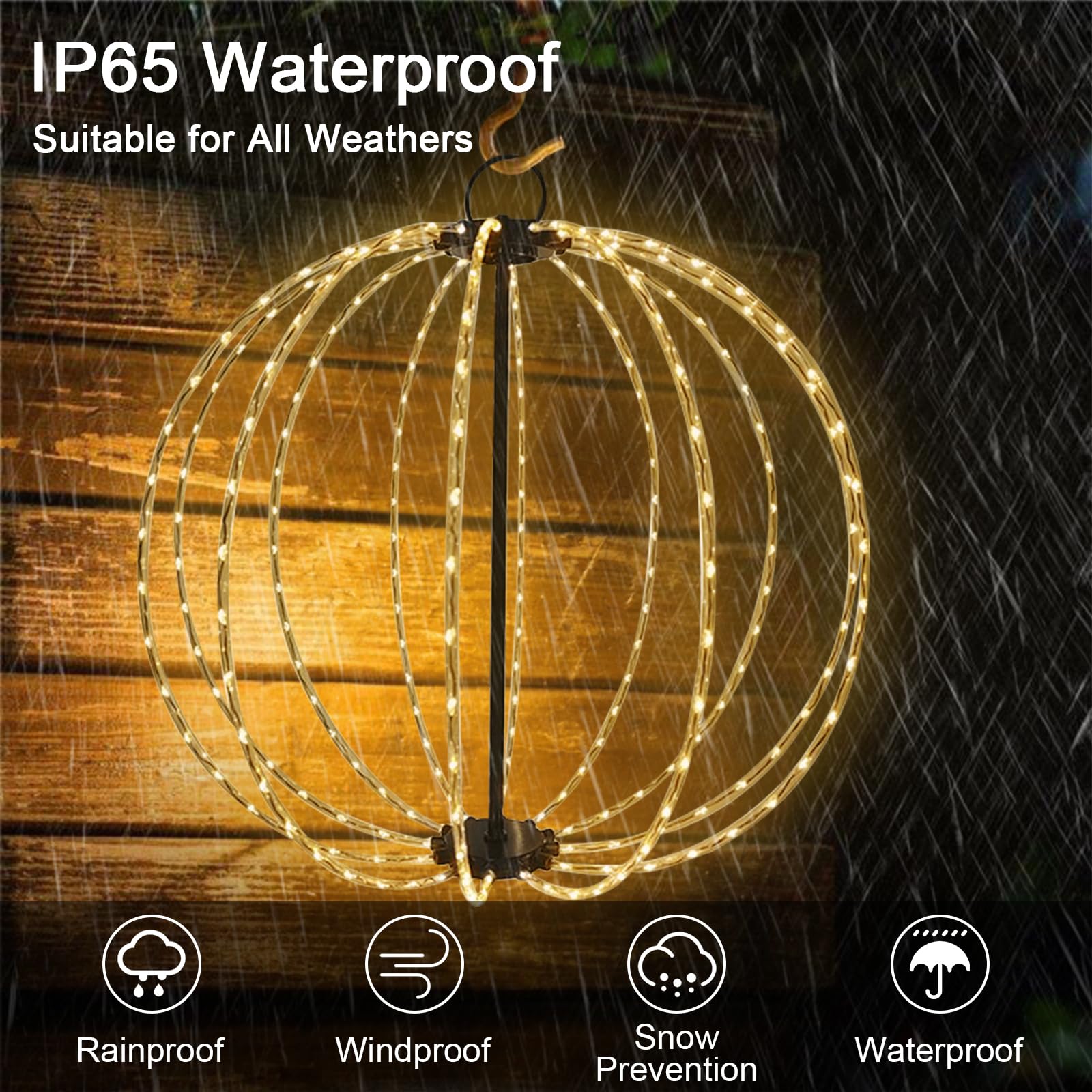 Latarnia solarna wisząca, 30 cm, 8 trybów pracy, lampa solarna na zewnątrz, IP65, wodoszczelna, odporna na warunki atmosferyczne, 96 diod LED, do ogrodu, na zewnątrz, wisząca lampa solarna na