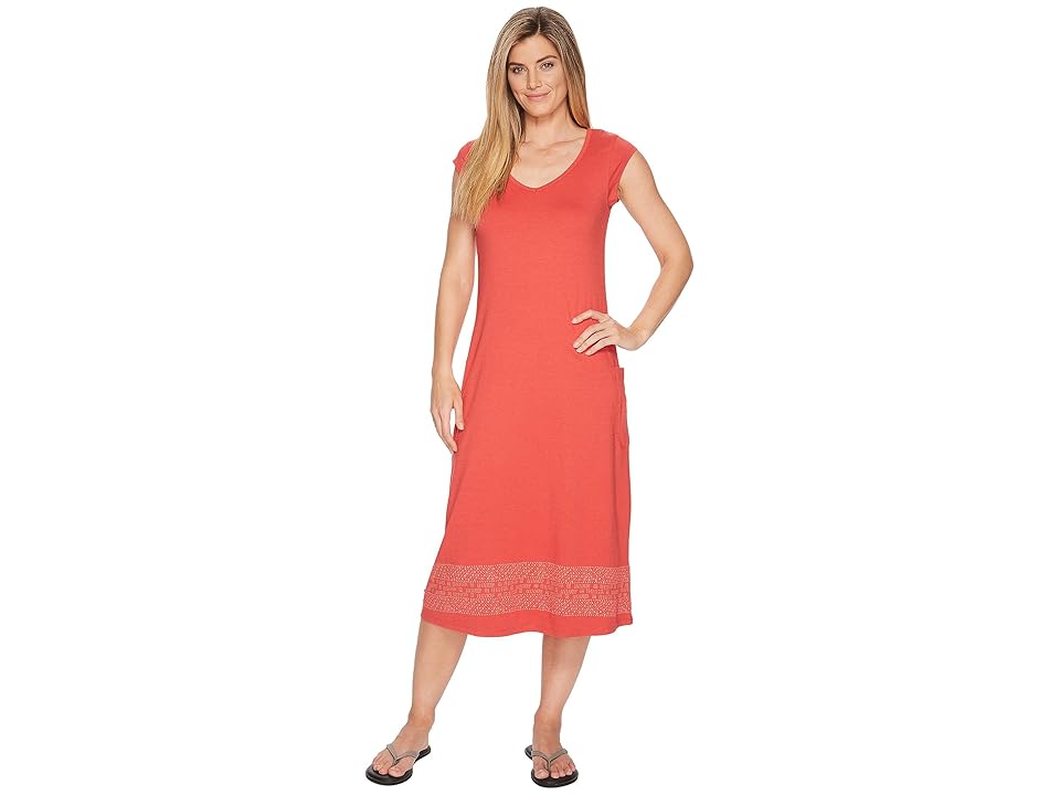 

Toad&Co Muse Dress (Rhubarb Border Print) Women's Dress