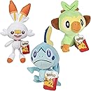 Pokemon 8" Scorbunny, Grookey & Sobble Plush 3-Pack - Officially Licensed - Sword & Shield Galar Starter Set - Authentic Soft Stuffed Animal Toy - Christmas Stocking Stuffer Gift for Kids, Boys, Girls