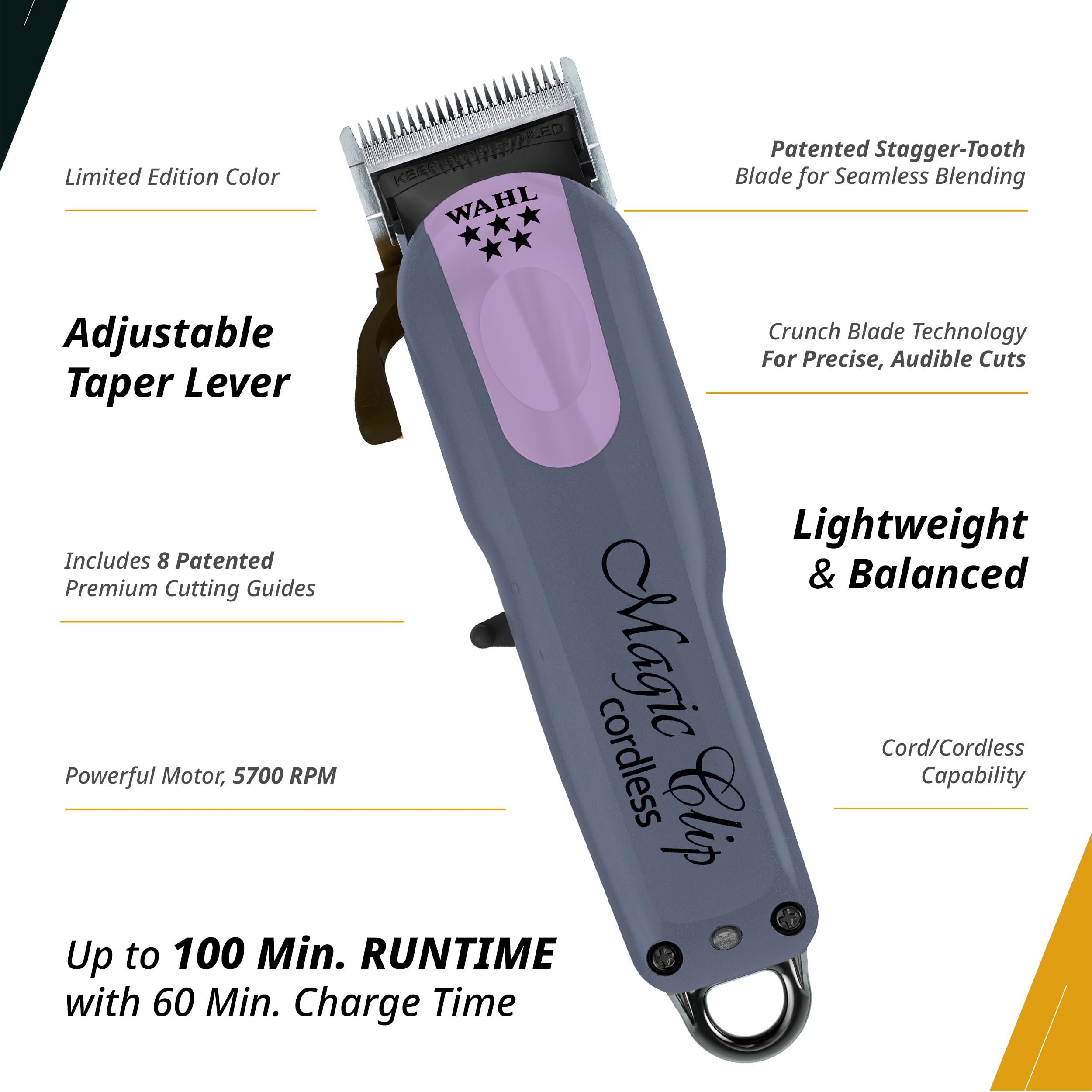 Wahl Professional 5 Star Series Magic Clip Cordless Hair Clipper