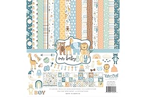 ECHO PARK PAPER COMPANY Baby Boy Scrapbooking Supplies for Boys