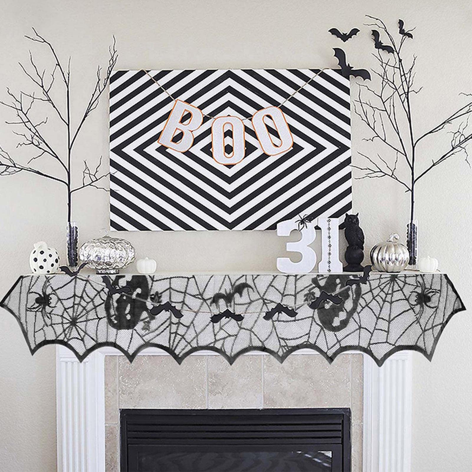 MANTEL INDIVIDUAL TELA DE ARAÑA Especial Halloween • Mi Fiesta De Papel