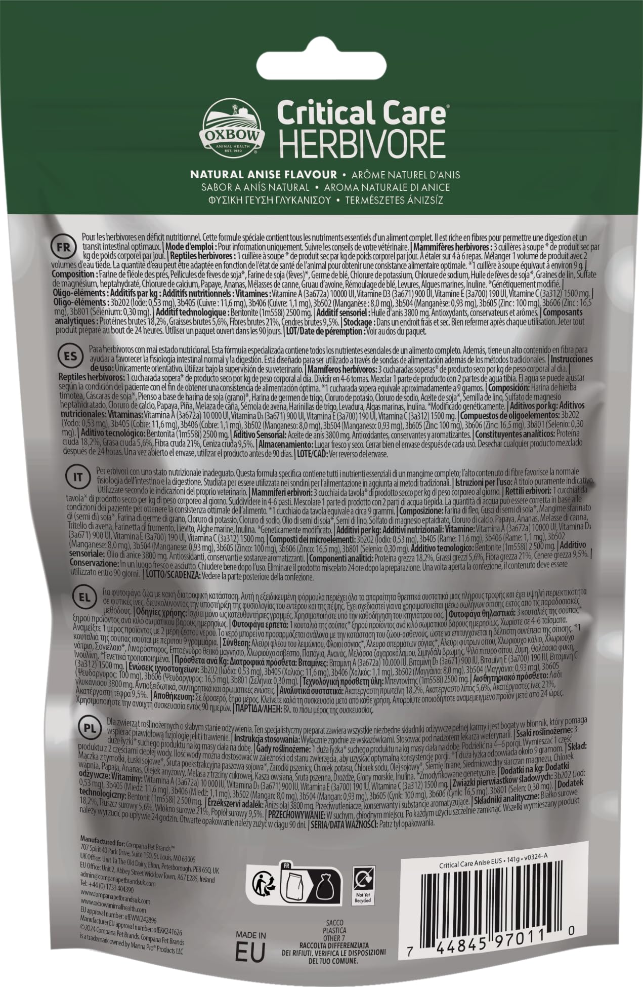 Oxbow Critical Care Herbivore Anice 141 g