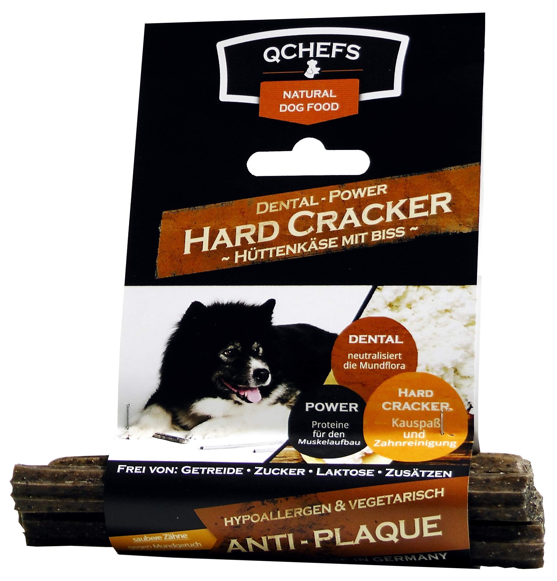 Qchefs Cani Snack Dental Power Hard Cracker, Confezione da (3 X 100 G)