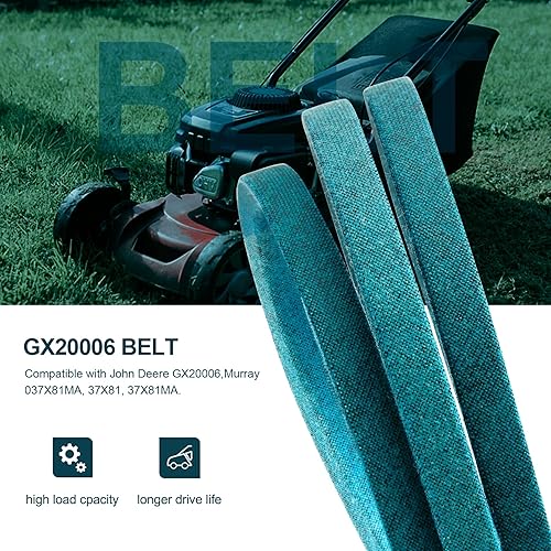 Miniatura 3 de Honoyam GX20006 - Correa de transmisión de 12" x 88.9" de repuesto para John D-eere GX20006 105 115 125 135 145 D110 D120 D125 D130 D140 D150 con