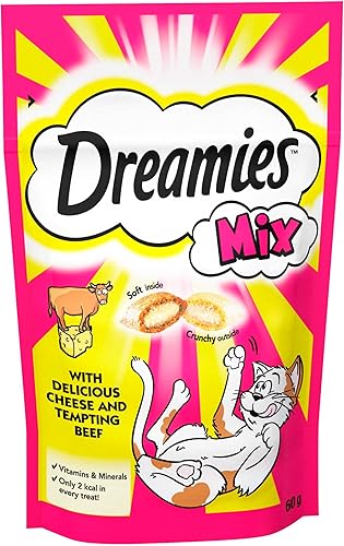 dreamies Beef & Queso Mix Pack de 8 x 60 g