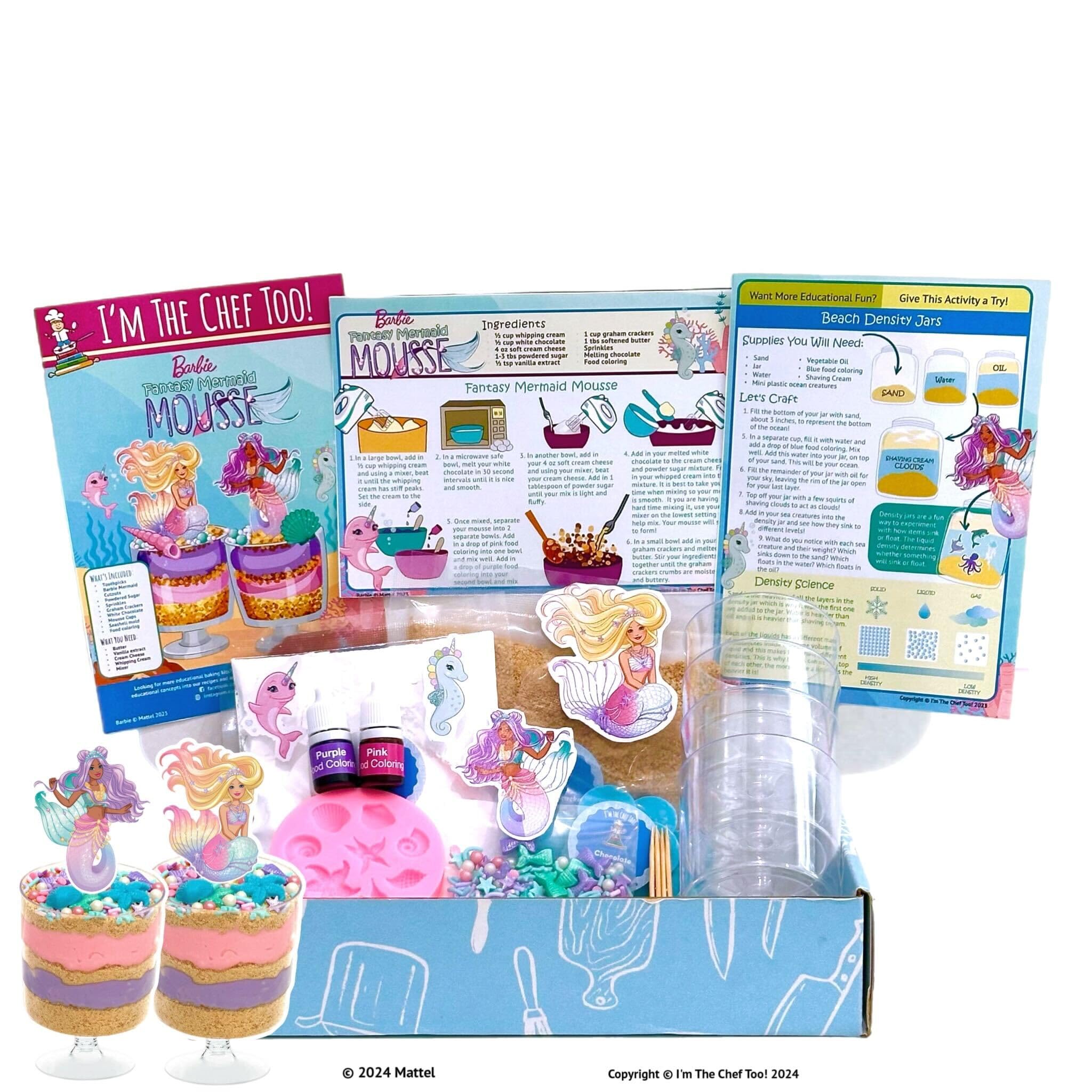 I'm The Chef Too! Baking Kit, Mermaid Mousse Adventure Baking Kit, Enjoy, Educational STEM Recipes and Learning to Bake (Mousse Maker)