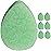 KOL Face Scrubber Pads, Cucumber Infused Exfoliating Facial Cleansing Sponges for Daily Face Wash and Makeup Removal, 6 Count