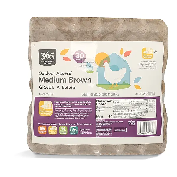 365 by Whole Foods Market Medium Brown Grade A Eggs 30 Count, 30 CT 1