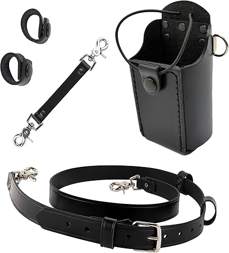 Paquete de bomberos correa antideslizante para correa de radio, correa de radiocinturón, soporte de radio de bombero mejorado con remaches de metal