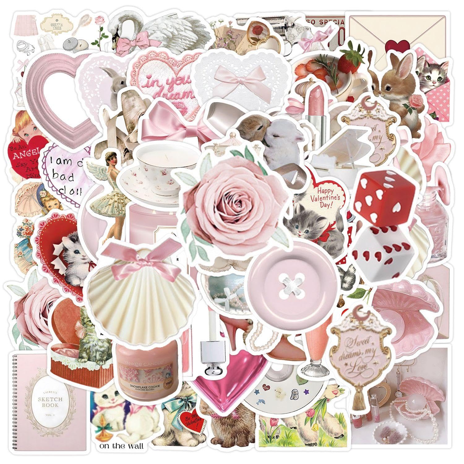 120 Cute Graffiti Stickers, Girl Stickers, Creative Stickers, Can Decorate Computers, Water Bottles, Luggage Boxes