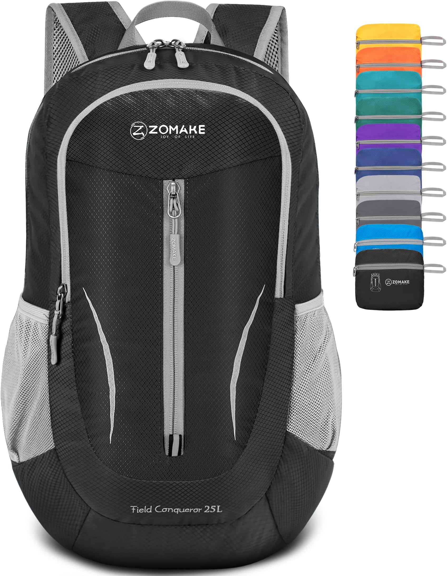 ZOMAKE Foldable Backpack Lightweight Packable 25 L, Small Hiking Daypack Water Resistant Travel Bag Nylon Outdoor Sports Camping Rucksack Walking Trekking for Men Women Seniors