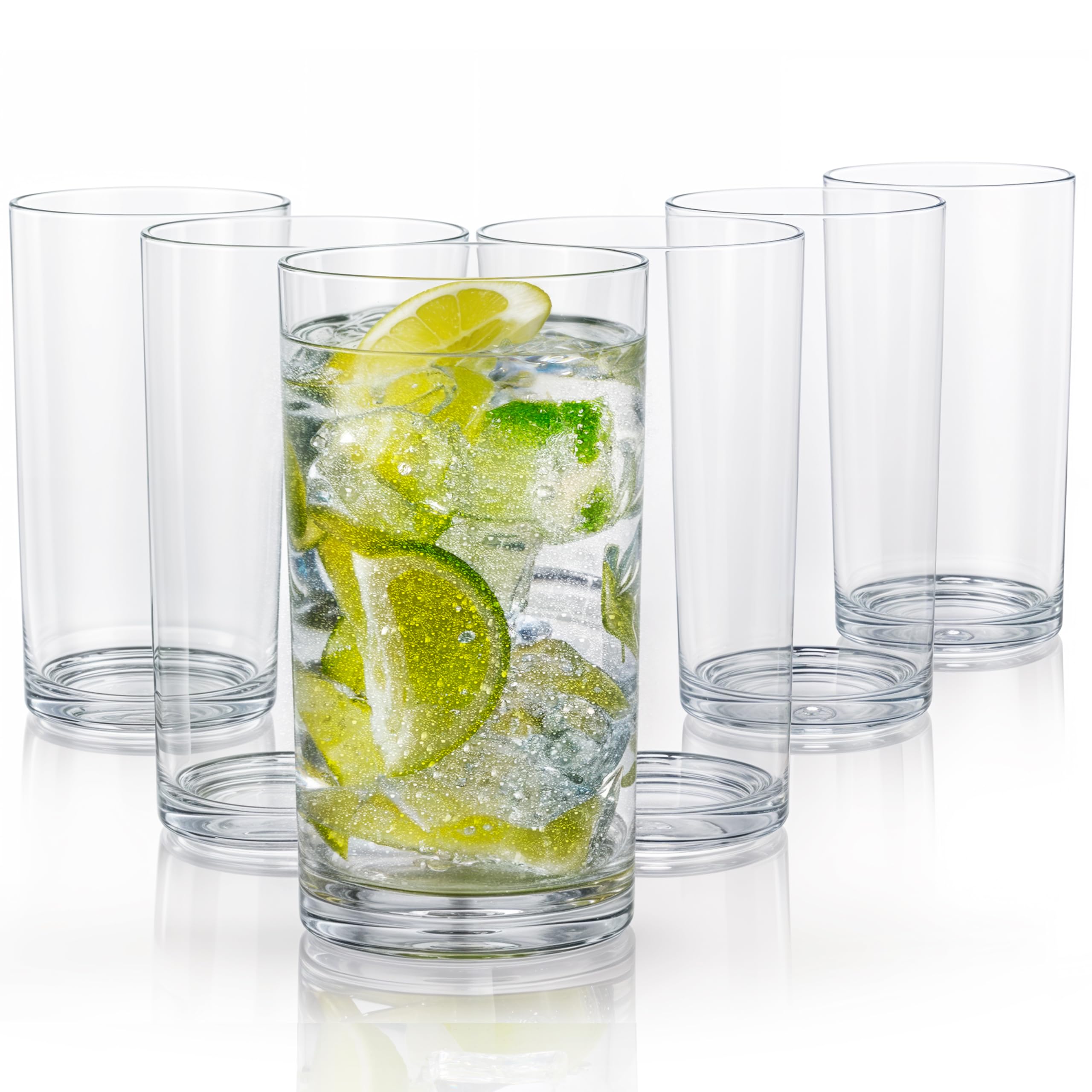 Amazon.com | Zulay Kitchen Plastic Drinking Glasses (Set of 6