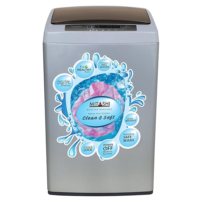 Mitashi 6.2 kg Fully-Automatic Top Loading Washing Machine (MiFAWM62v20, Grey)