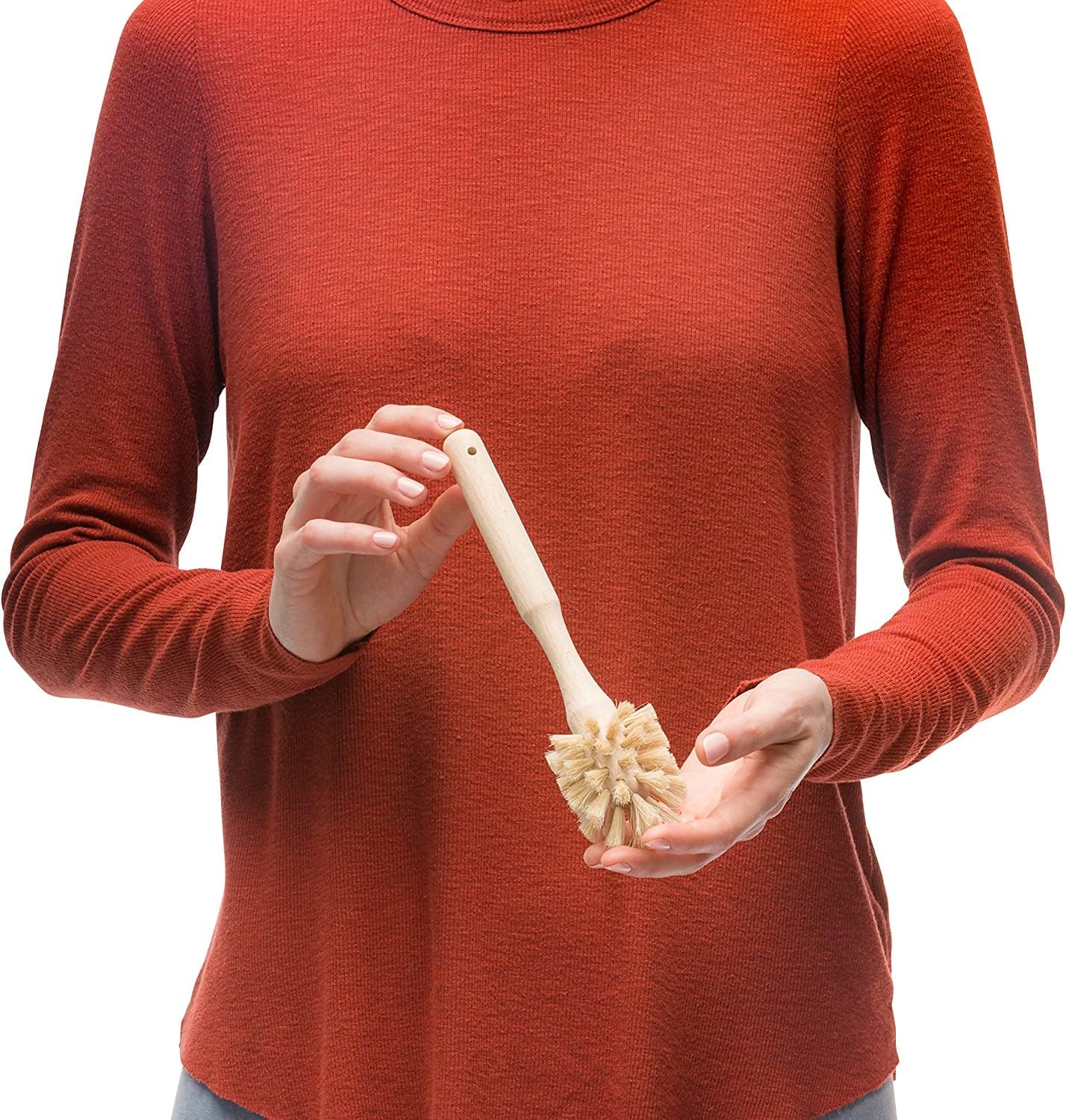 Redecker Bottle Brush Cleaner, Set of 2, Horsehair and Beechwood Handle for Vases, Pitchers, Mugs, and Baby Bottles, 8-3/4 Inch, Dense Natural Bristles - Wooden Bottle Brush